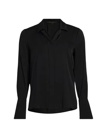 Kobi Halperin Women's Silk Button-front Shirt Blouse In Black