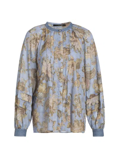 Kobi Halperin Women's Stevie Cotton Peasant Blouse In Multi