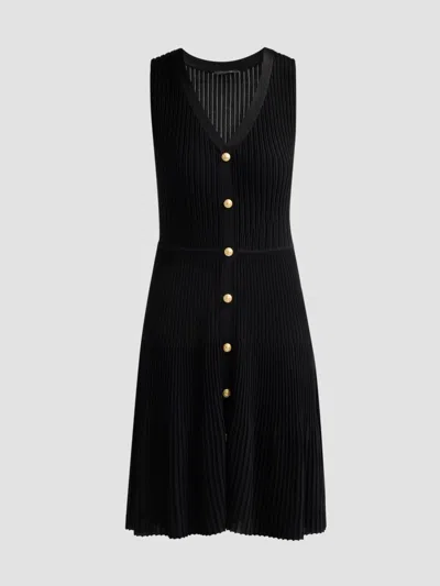 Kobi Halperin Tess Ribbed Knit Dress In Black