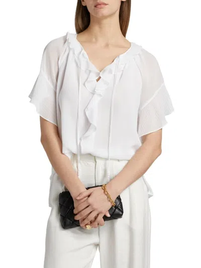 Kobi Halperin Women's Vale Ruffled Chiffon Blouse In Multi
