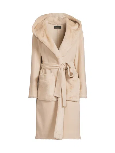 Kobi Halperin Women's Valentine Faux Fur-trim Wool Coat In Neutral