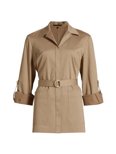 Kobi Halperin Women's Veda Cotton-blend Belted Jacket In Brown