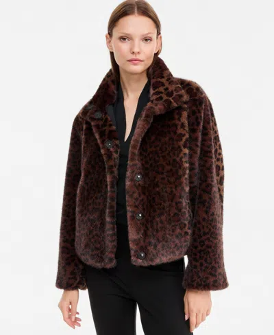 Kobi Halperin Women's Victoria Teddy Animal-print Faux-fur Coat In Brown Multi