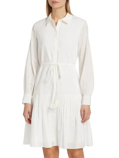 Kobi Halperin Women's Viola Tie-waist Cotton & Silk Minidress In White