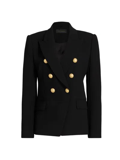 Kobi Halperin Women's West Crepe Double-breasted Blazer In Black