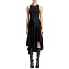 Kobi Halperin Womens Asymmetric Sateen Midi Dress