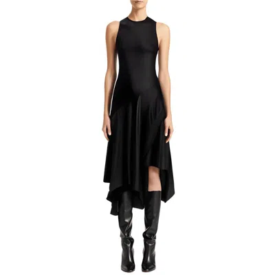 Kobi Halperin Womens Asymmetric Sateen Midi Dress