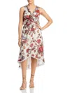 Kobi Halperin Carine Draped Floral-print Midi Dress In White