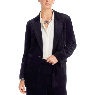 Kobi Halperin Womens Corduroy Long Sleeves One-button Blazer In Black