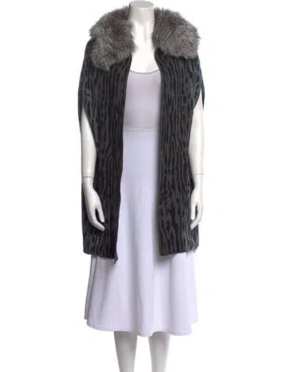 Pre-owned Kobi Halperin Wool Animal Print Sweater In Purple