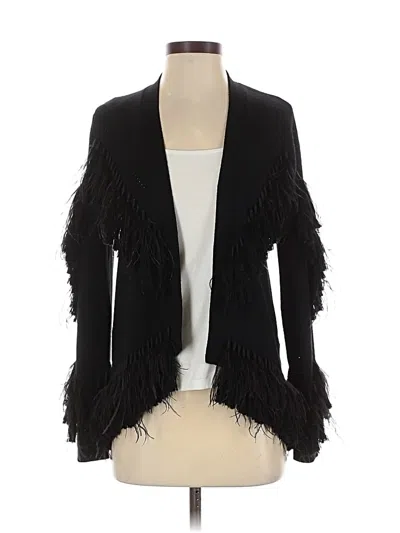 Pre-owned Kobi Halperin Wool Cardigan Sweater In Black