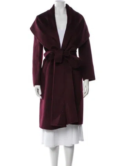 Pre-owned Kobi Halperin Wool Coat In Burgundy