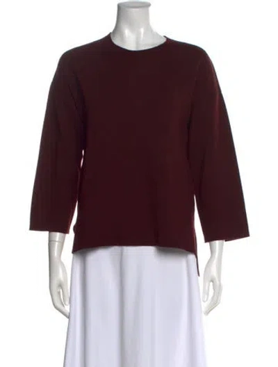 Pre-owned Kobi Halperin Wool Crew Neck Sweater In Burgundy