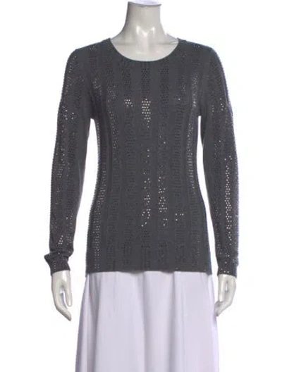 Pre-owned Kobi Halperin Wool Patterned Sweater In Gray