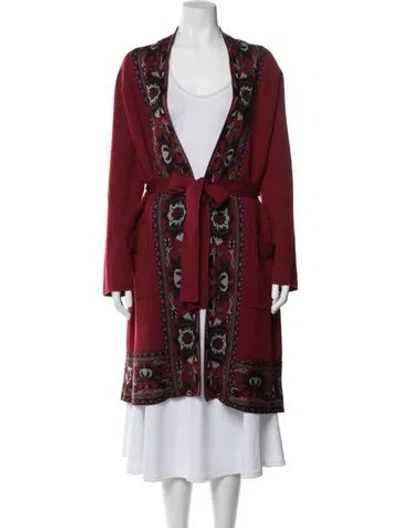 Pre-owned Kobi Halperin Wool Patterned Sweater In Red