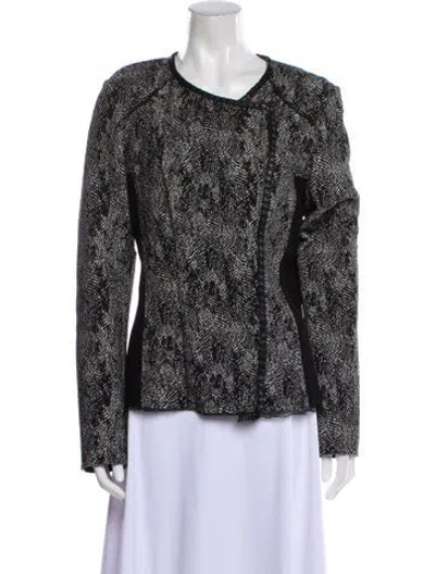 Pre-owned Kobi Halperin Wool Printed Evening Jacket In Multi