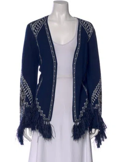 Pre-owned Kobi Halperin Wool Printed Sweater In Blue