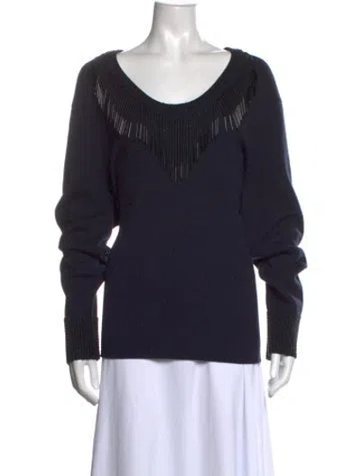 Pre-owned Kobi Halperin Wool V-neck Sweater In Blue