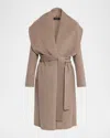 Kobi Halperin Yael Shawl-collar Wrap Coat In Brown