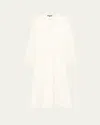 Kobi Halperin Yelle Pintuck Lace-inset Linen Midi Dress In Neutral
