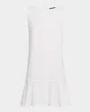 Kobi Halperin Eyelet Ruffle Hem Sleeveless Dress