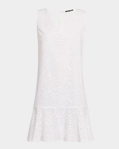 KOBI HALPERIN YVAINE EYELET-EMBROIDERED DRESS