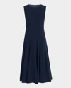 Kobi Halperin Zalea Sleeveless A-line Midi Dress In Navy
