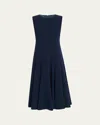 Kobi Halperin Zalea Sleeveless A-line Midi Dress In Navy