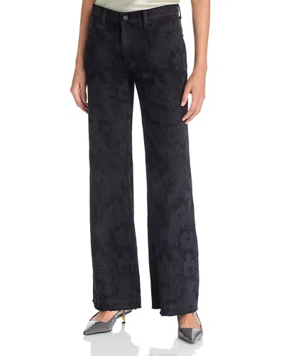 Kobi Halperin Zane Stretch Denim Wide Leg Pants In Black