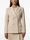 Kocca Aphelia Double-breasted Blazer In Neutral