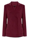 Kocca Aphelia Double-breasted Corduroy Blazer In Burgundy