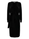 Kocca Caritea Tie-waist Midi Dress In Black