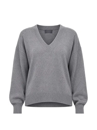 Kocca Cuarto V-neck Knitted Sweater In Gray