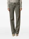 Kocca Demetria Embellished Straight-leg Jeans In Gray