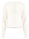 Kocca Emiliana Cable-knit Embellished Sweater In Neutral