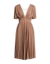 Kocca Gold Woman Midi Dress Light Brown Size Xs Viscose, Polyamide, Metallic Fiber, Elastane