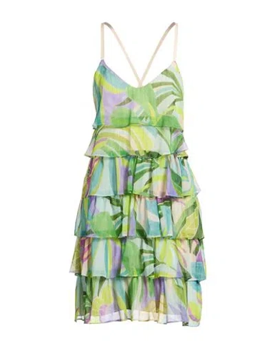 Kocca Gold Woman Mini Dress Light Green Size S Polyester, Metallic Fiber