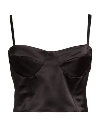 Kocca Gold Woman Top Black Size L Polyester In Brown
