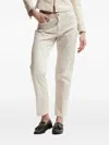 Kocca Beige Straight Trousers With Tailored Fit And Classic Button Closure In Neutral