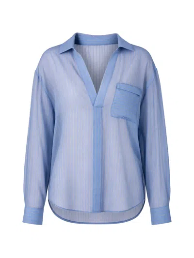 Kocca Gestreifte Idrotea Bluse In Blue