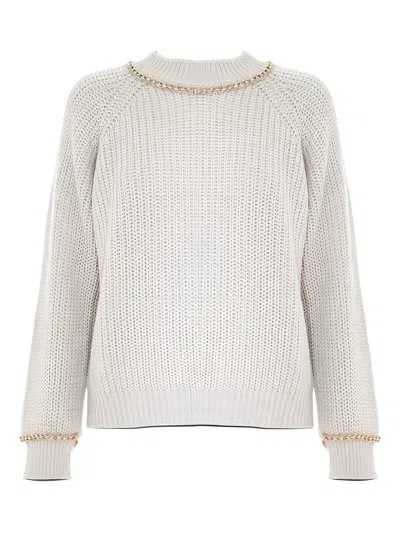 Kocca Ienna Chain-trim Sweater In White