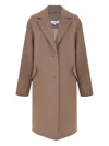 Kocca Mallos Buttoned Coat In Brown