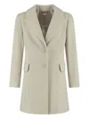 Kocca Notched Pocket Coat In Neutral