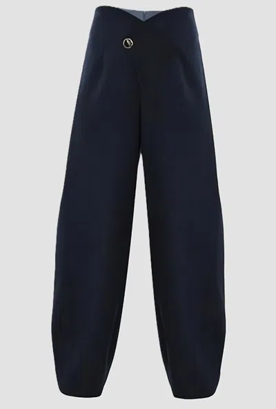 Kocca Pants With Asymmetrical Waist Woman Blue Night