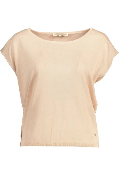 Kocca Chic Sleeveless Boat Neckline Women's Top In Pink