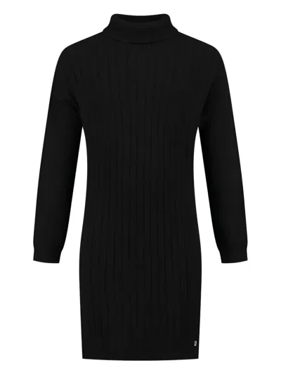 Kocca Kids' Ribbed-knit Dress In Blue