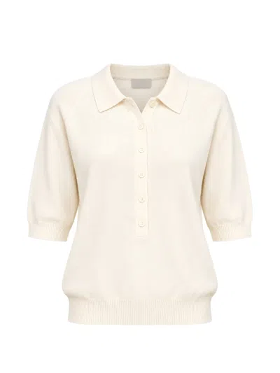 Kocca Short-sleeve Wool Polo Top In Gold