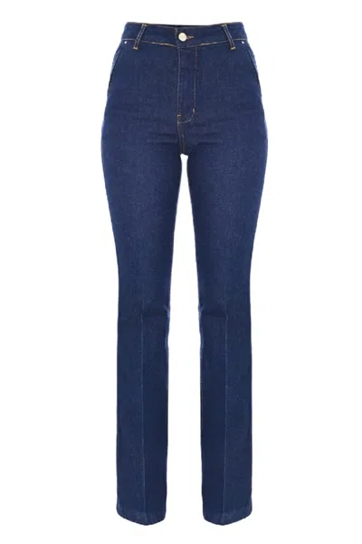 Kocca Slim Fit High-waist Blue Denim Jeans In Blu Blu E Verdi