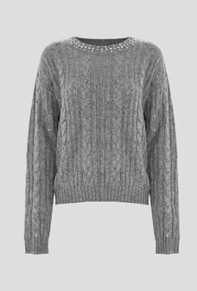 Kocca Sweater With Strass Woman Grey In Gray