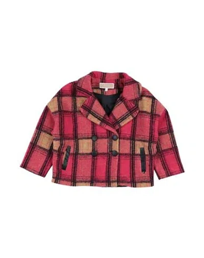 Kocca Babies'  Toddler Girl Coat Fuchsia Size 6 Wool, Polyester, Elastane In Pink